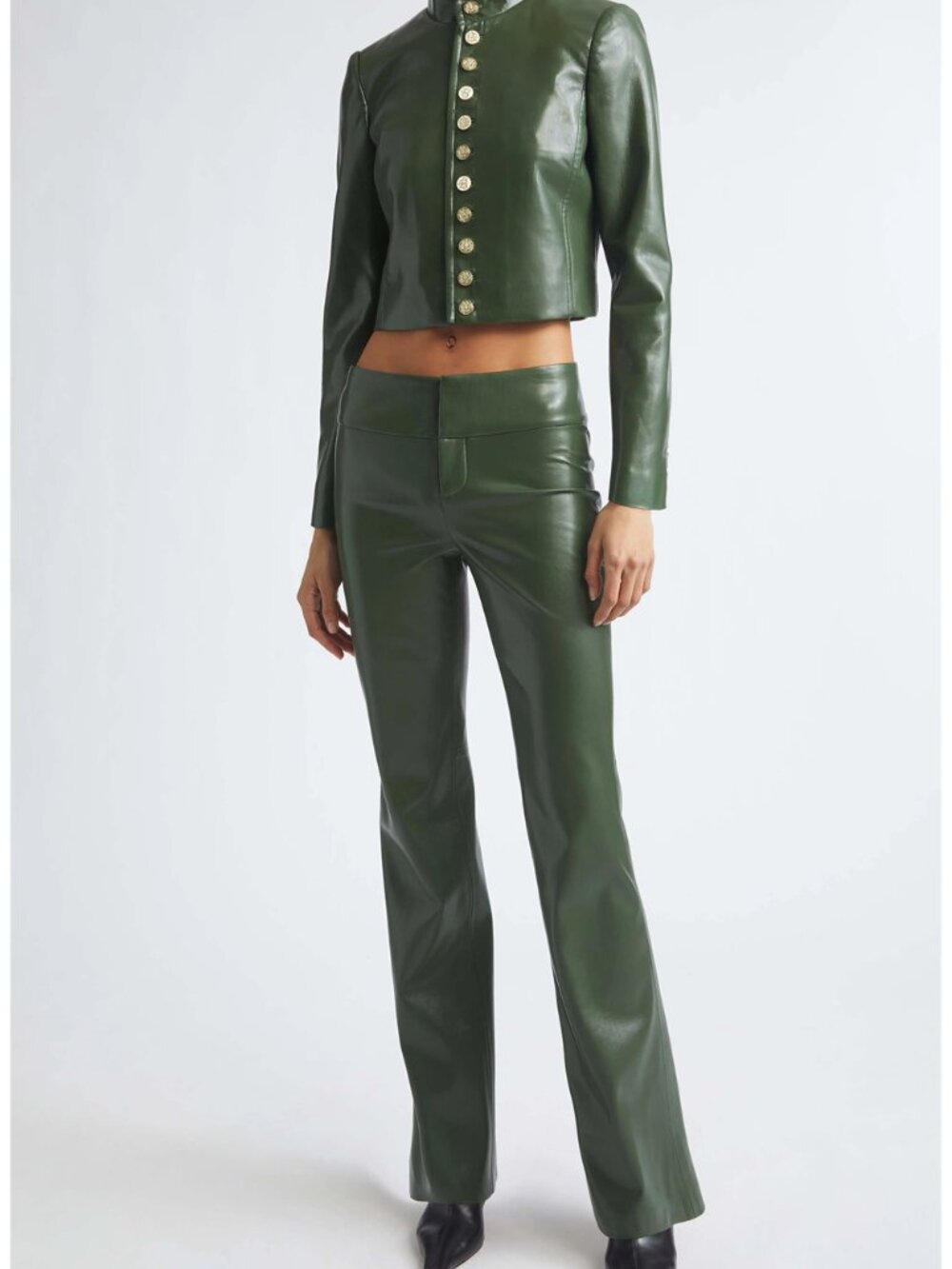 ALICE + OLIVIA Olivia Faux Leather Bootcut Pants